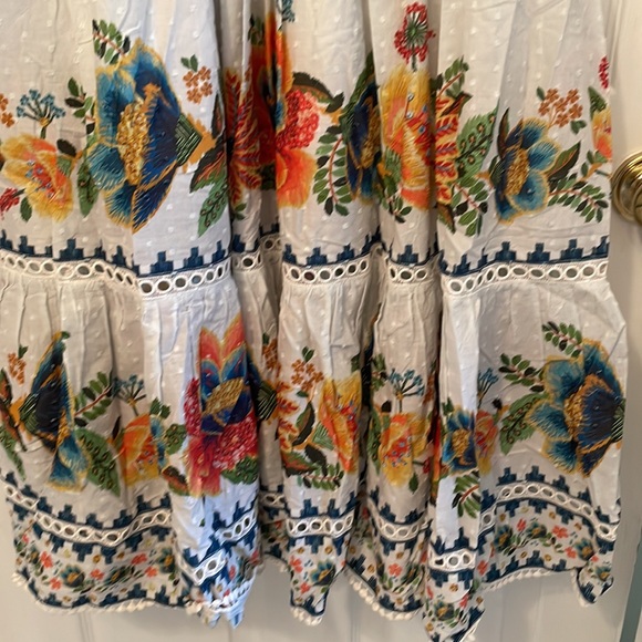 Farm Rio Off-White Delicate Garden Midi Dress new with tags - Picture 12 of 13